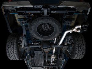 Ford F150 Performance Exhaust - Dual Side Exit - AWE Tuning - Cat Back with 4.5in Tips, 180 Technology® - Diamond Black - `21-`25 Ford F150 Performance Exhaust - Dual Side Exit - AWE Tuning - Cat Back with 4.5in Tips, 180 Technology® - Diamond Black - `21-`25